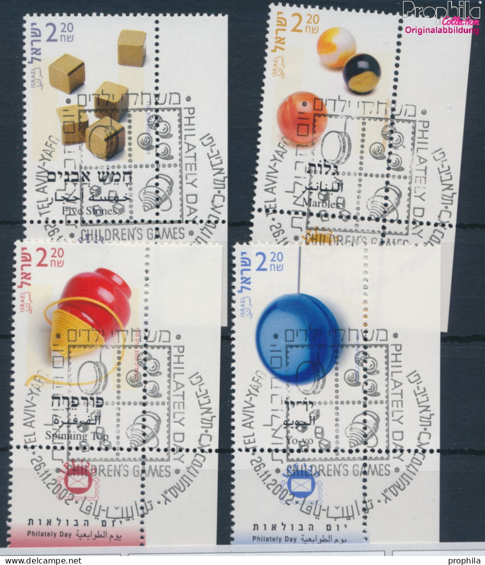 Israel 1702-1705 Mit Tab (kompl.Ausg.) Gestempelt 2002 Tag Der Briefmarke (10253255 - Used Stamps (with Tabs)