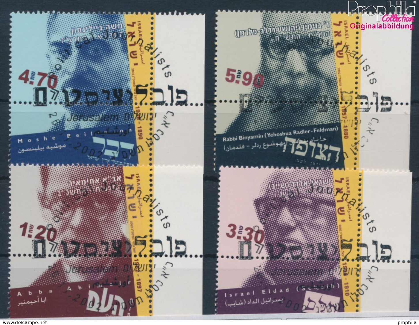 Israel 1706-1709 Mit Tab (kompl.Ausg.) Gestempelt 2002 Politische Journalisten (10253254 - Gebruikt (met Tabs)