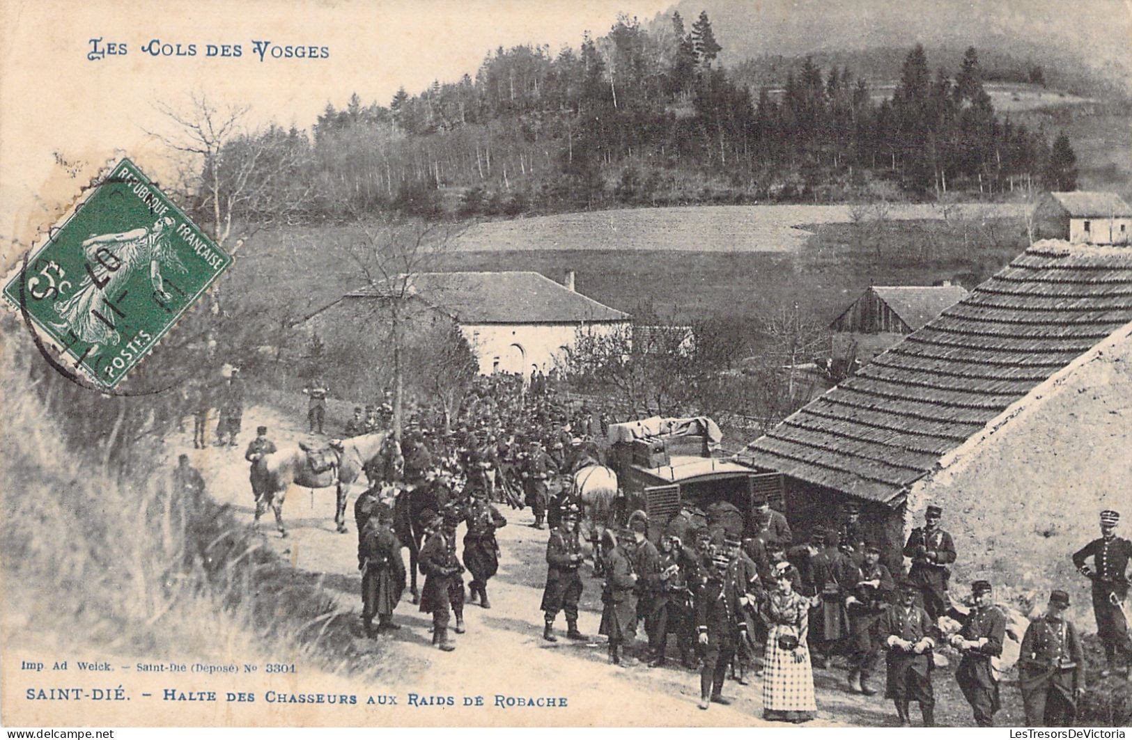 FRANCE - Saint Dié - Halte Des Chasseurs Aux Raids De Robache - Chasse - Carte Postale Ancienne - Saint Die