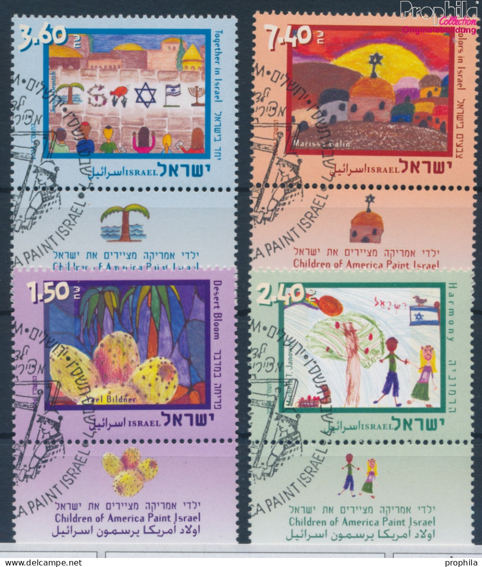 Israel 1855-1858 Mit Tab (kompl.Ausg.) Gestempelt 2006 Amerikanische Kinderzeichen (10253786 - Usados (con Tab)