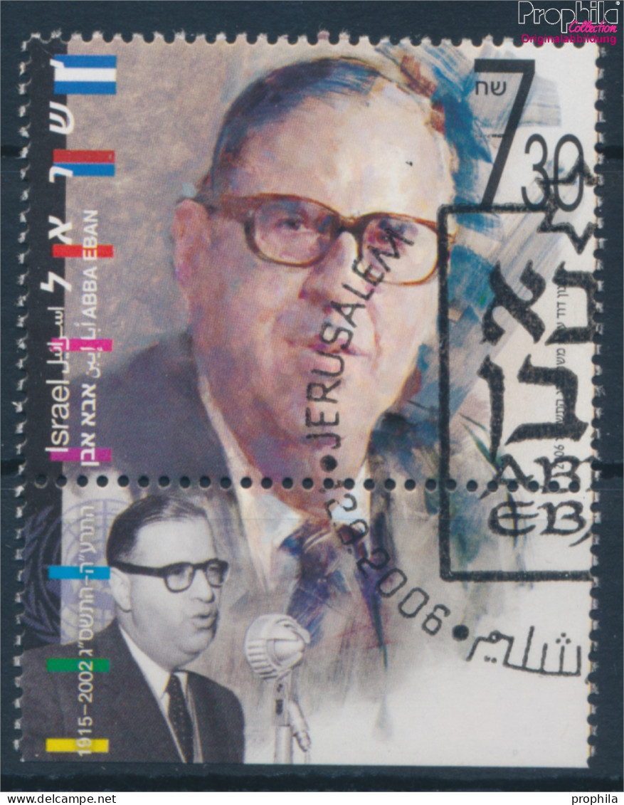 Israel 1888 Mit Tab (kompl.Ausg.) Gestempelt 2006 Abba Eban (10253775 - Used Stamps (with Tabs)