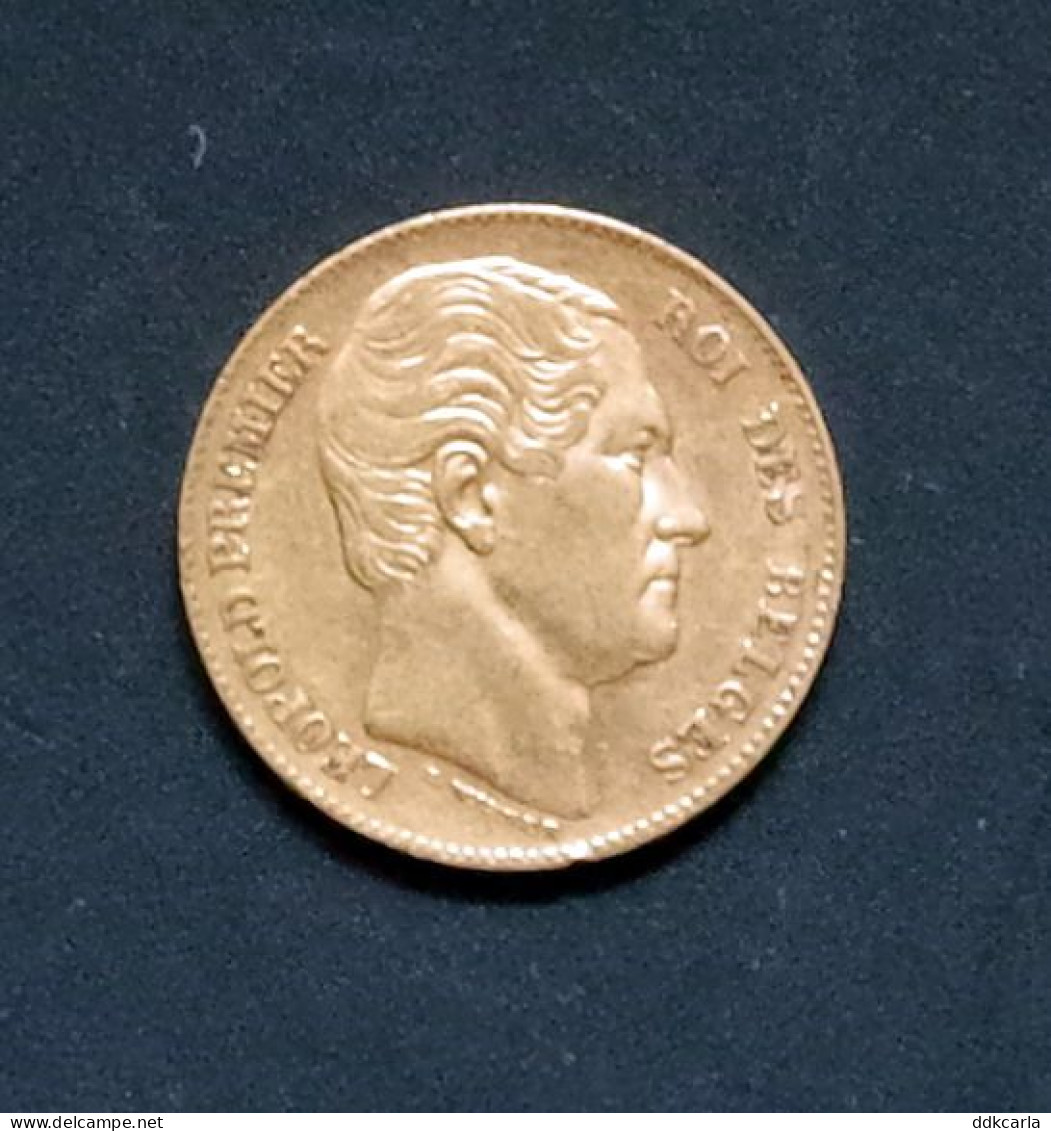 België 20 Frank Goud Leopold I 1865 Pos B L Wiener (zonder Punt) - 20 Frank (gold)