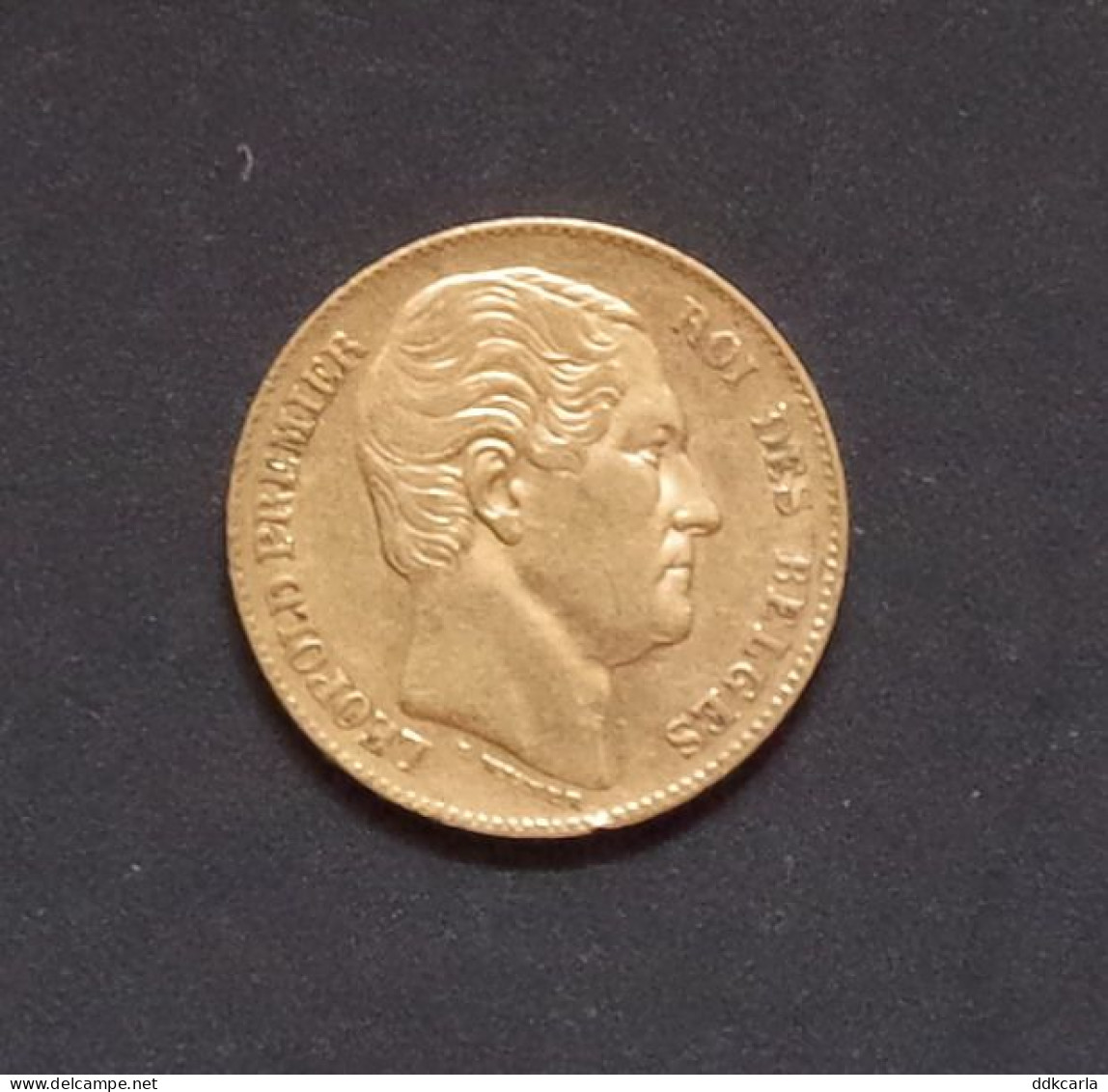 België 20 Frank Goud Leopold I 1865 Pos B L Wiener (zonder Punt) - 20 Frank (goud)