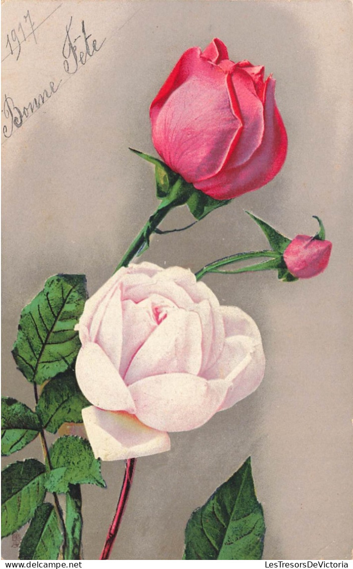 FÊTES - VŒUX - Bonne Fête - Des Fleurs- Colorisé - Carte Postale Ancienne - Otros & Sin Clasificación