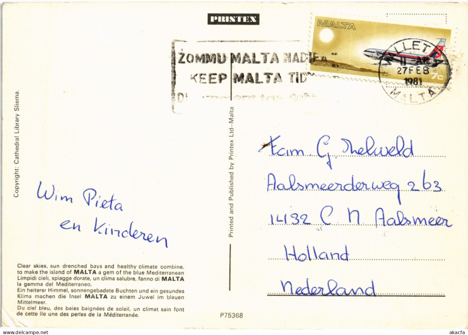 CPM AK Souvenir MALTA (1260793) - Malte