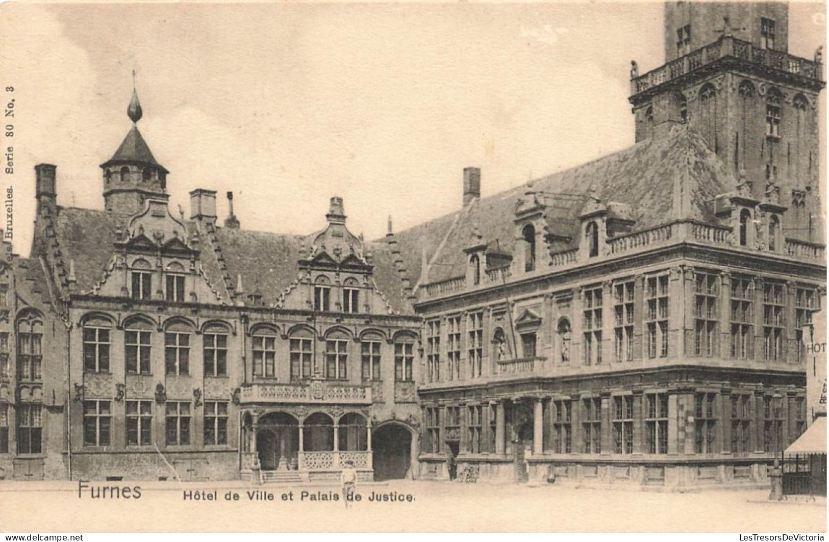 BELGIQUE - Furnes - Hôtel De Ville Et Palais De Justice - Carte Postale Ancienne - Andere & Zonder Classificatie