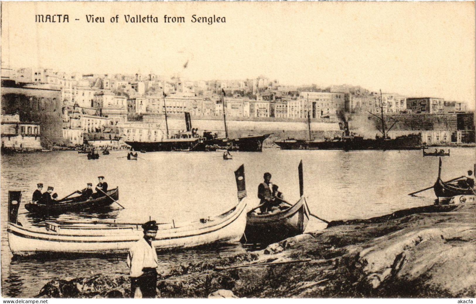 CPA AK View Of Valletta From Senglea MALTA (1260308) - Malte