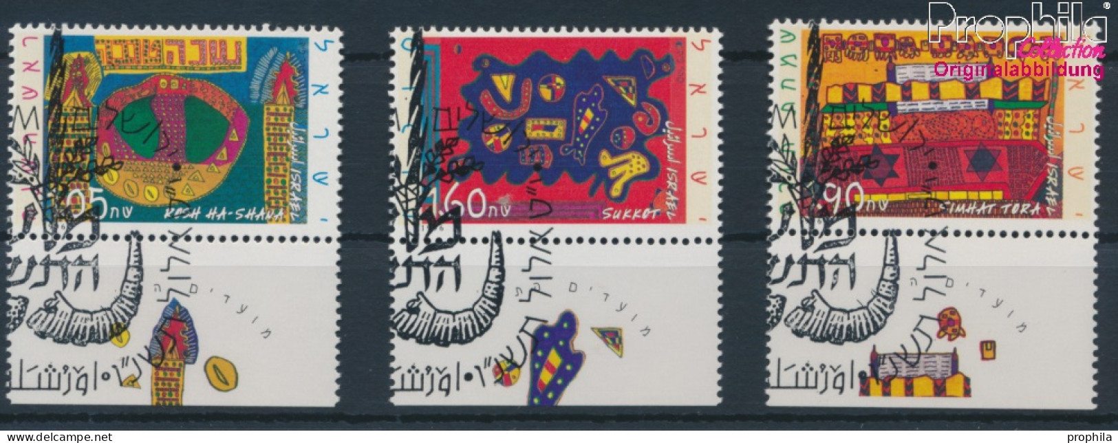 Israel 1401-1403 Mit Tab (kompl.Ausg.) Gestempelt 1996 Jüdische Festtage (10253378 - Oblitérés (avec Tabs)