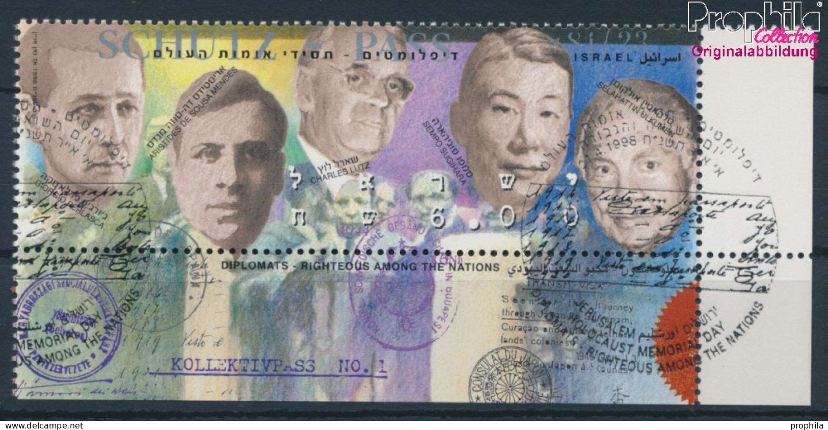 Israel 1464 Mit Tab (kompl.Ausg.) Gestempelt 1998 Holocaust-Gedenktag (10253339 - Used Stamps (with Tabs)
