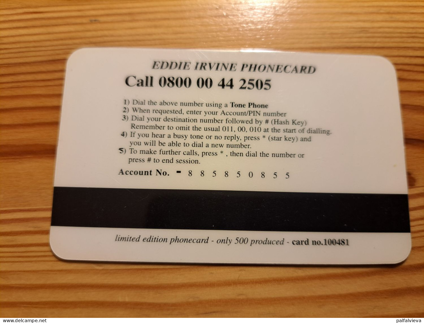 Prepaid Phonecard United Kingdom - Eddie Irvine - [ 8] Ediciones De Empresas