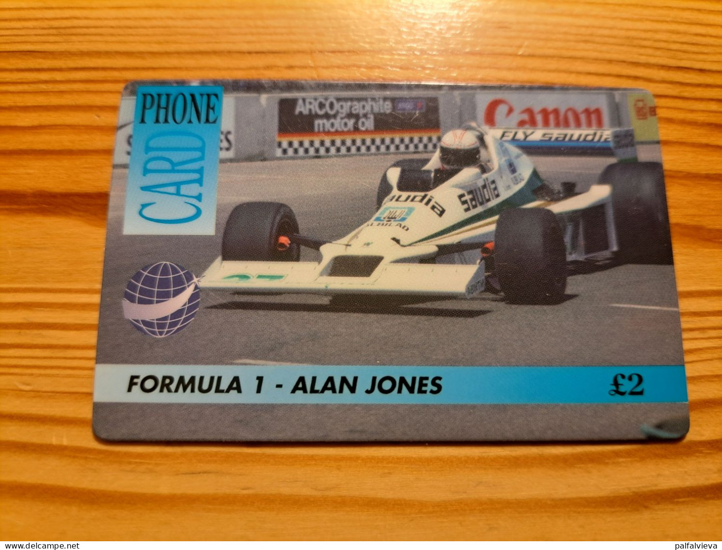 Prepaid Phonecard United Kingdom, International Phonecard - Car Race, Formula 1, Alan Jones - Emissioni Imprese