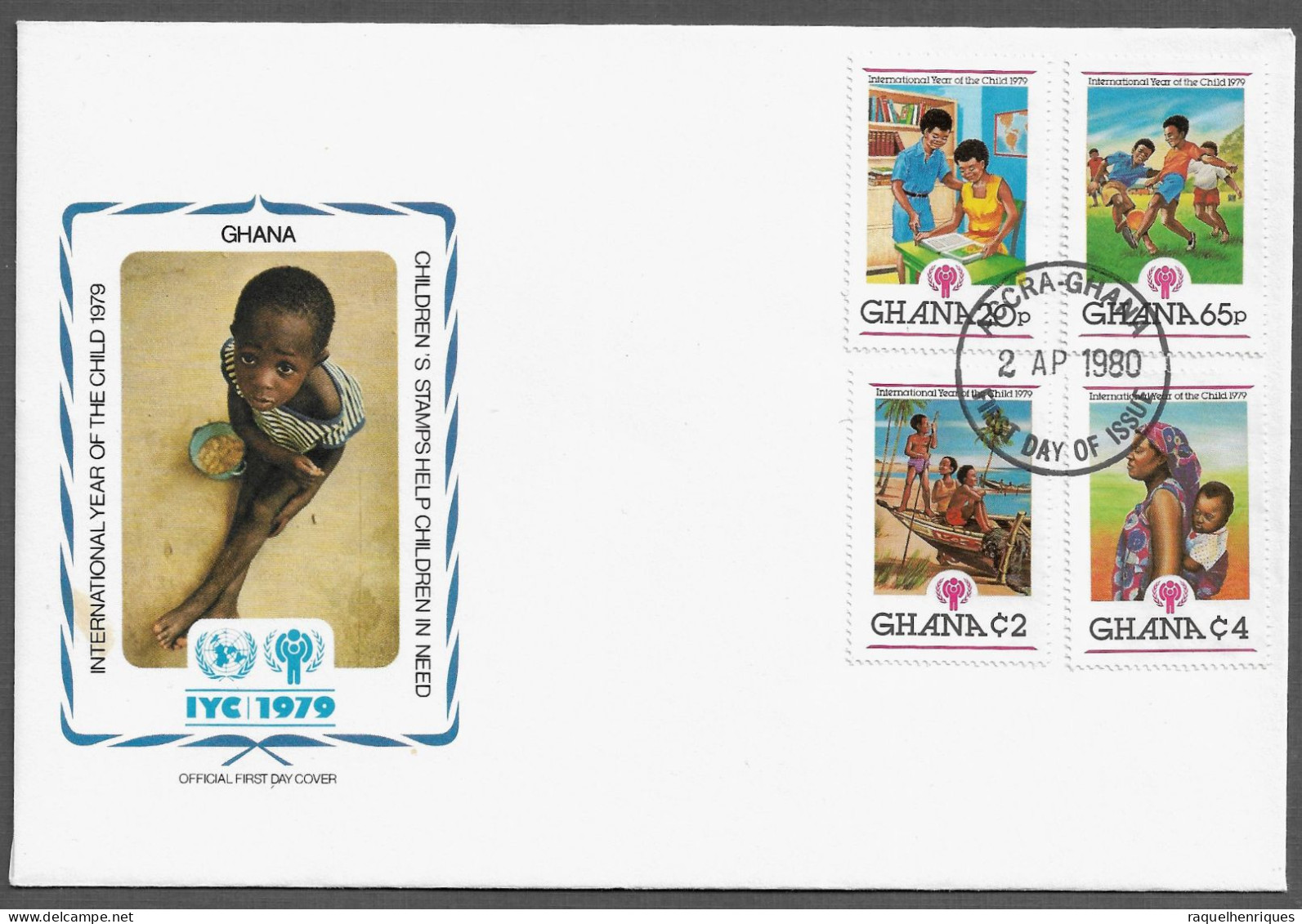 GHANA FDC COVER - 1980 International Year Of The Child SET FDC (FDC79#04) - Ghana (1957-...)