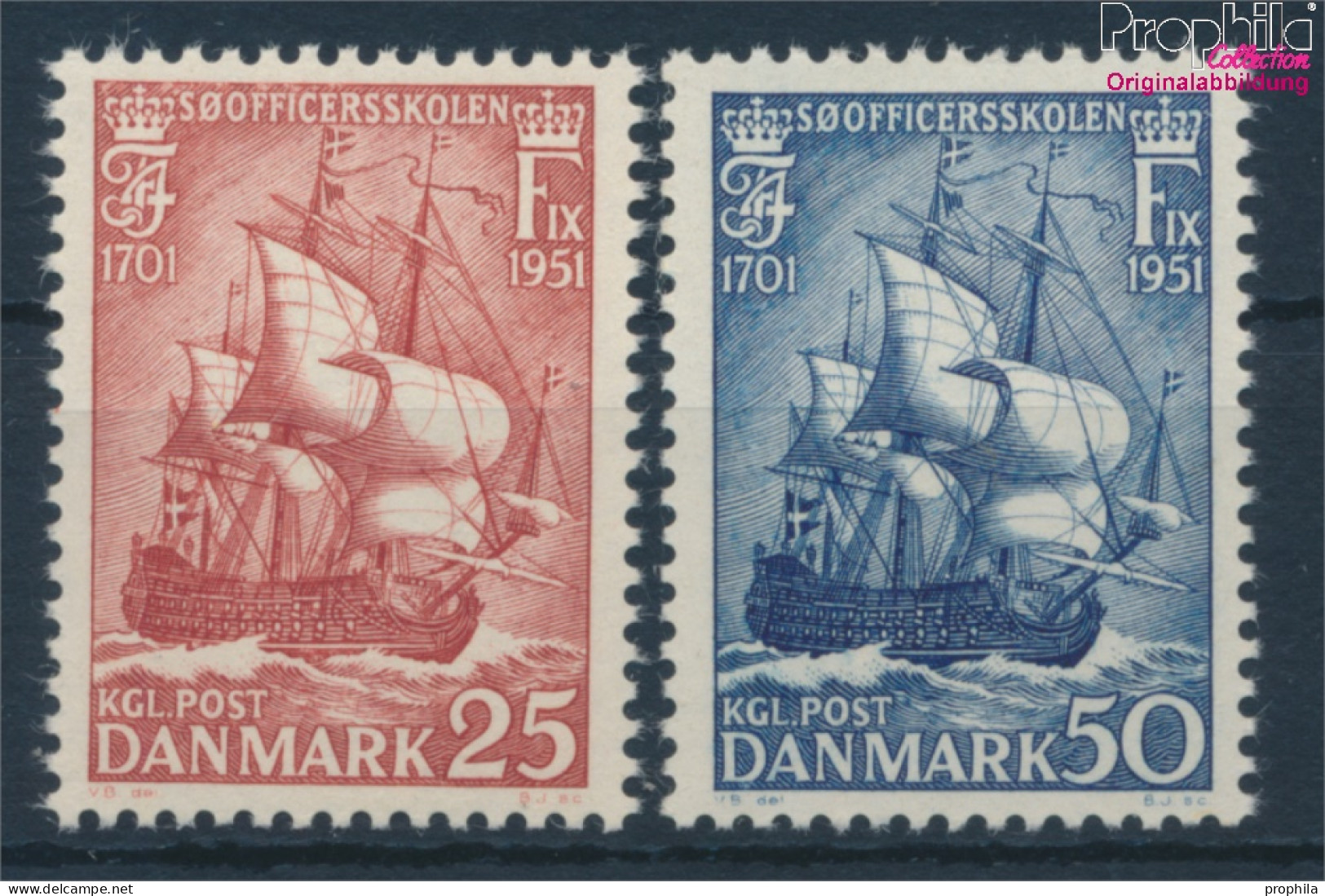 Dänemark 323-324 (kompl.Ausg.) Postfrisch 1951 Seekadettenschule (10262927 - Unused Stamps
