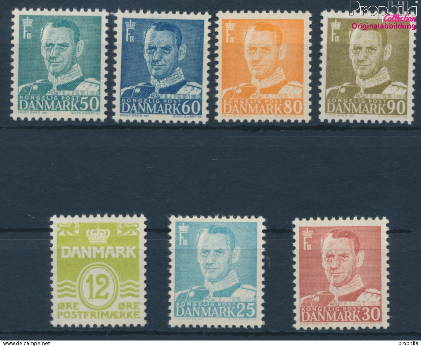 Dänemark 332-338 (kompl.Ausg.) Postfrisch 1952 Freimarken (10262932 - Ungebraucht