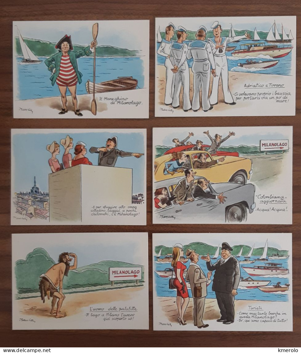 A Ricordo Della Mostra Settore Nautica Fiera Internazionale Milano Lot De 6 Carte Postale - Ausstellungen
