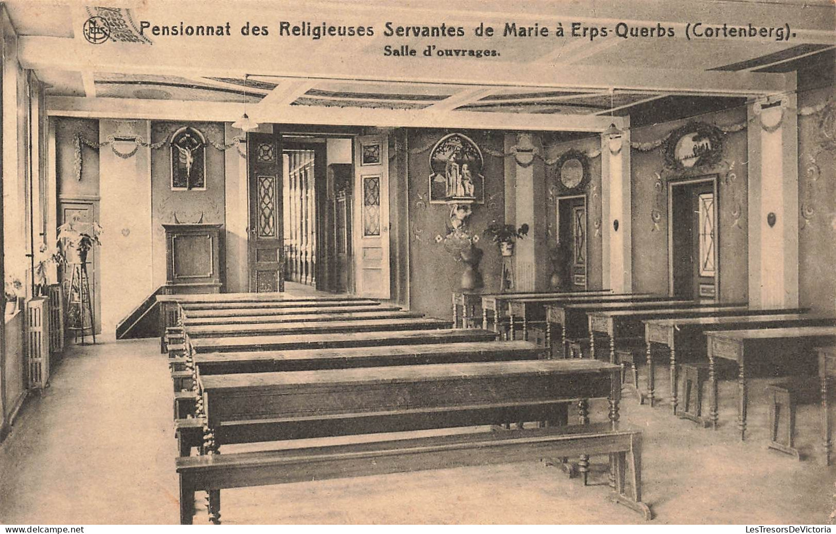 BELGIQUE - Pensionnat Des Religieuses  Servantes De Marie à Erps-Querbs - Salle D'ouvrages - Carte Postale Ancienne - Kortenberg