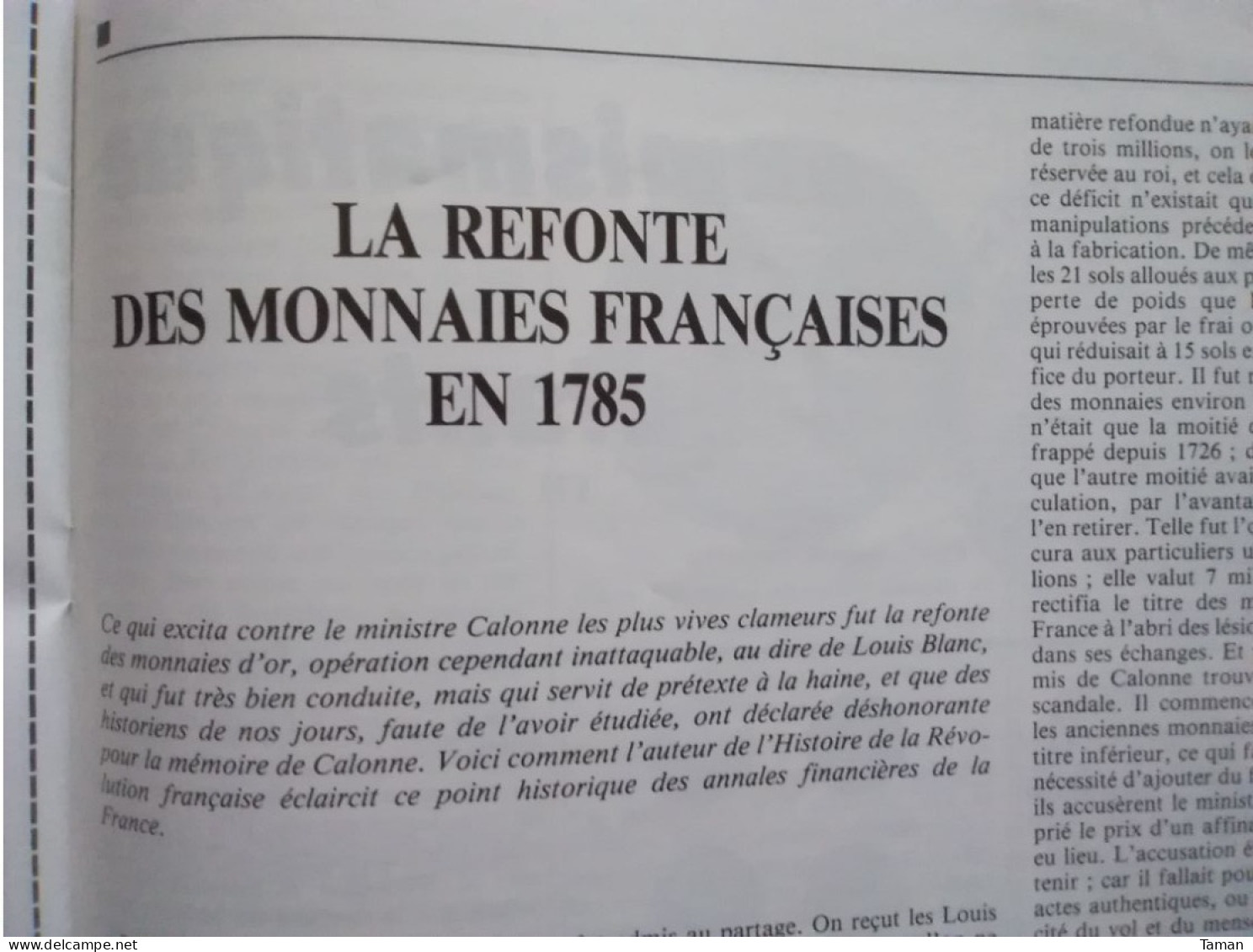 Numismatique & change - Napoléonides Suisse - Mexique - Les titres français du XVIII - La refonte des monnaies en 1785