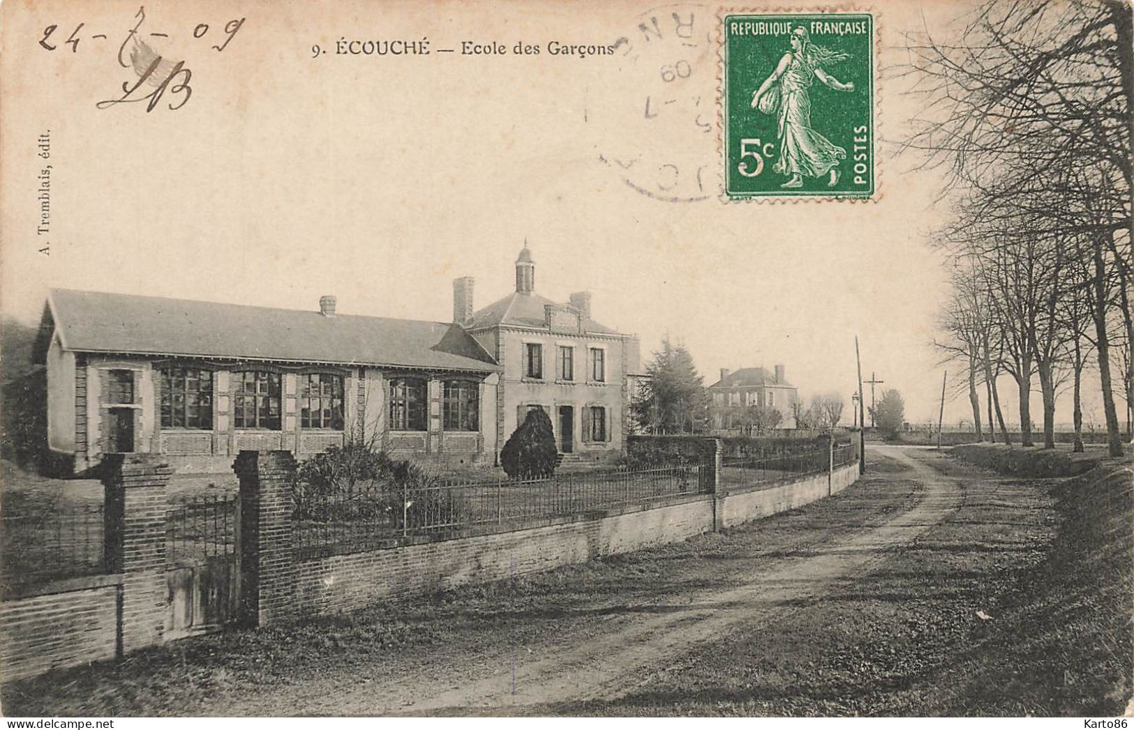 écouché * Route Et école Des Garçons * Groupe Scolaire - Ecouche