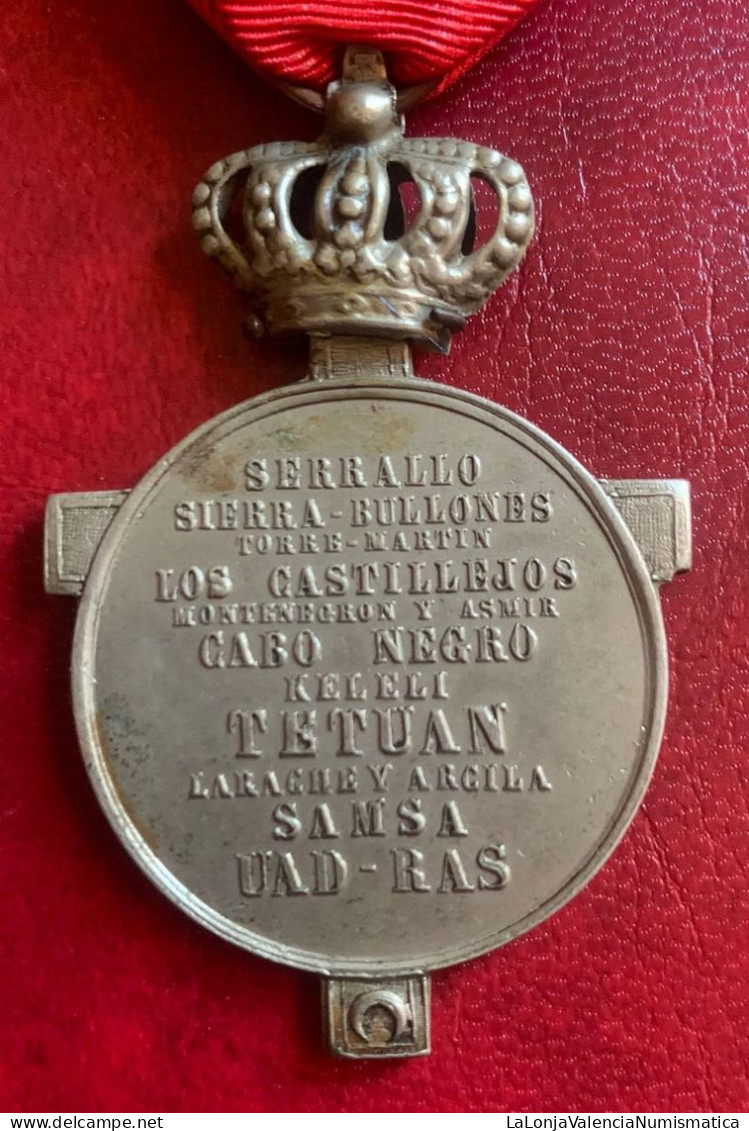 España Medalla Isabel II Campaña De Africa 1860 - Andere & Zonder Classificatie