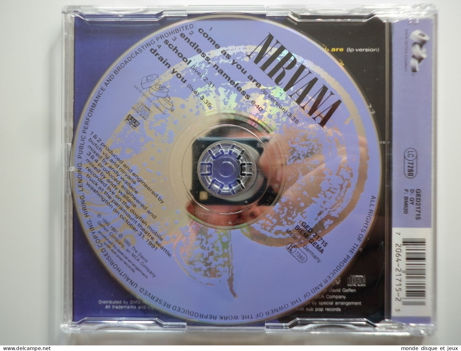 Nirvana Cd Maxi Come As You Are - Sonstige - Franz. Chansons