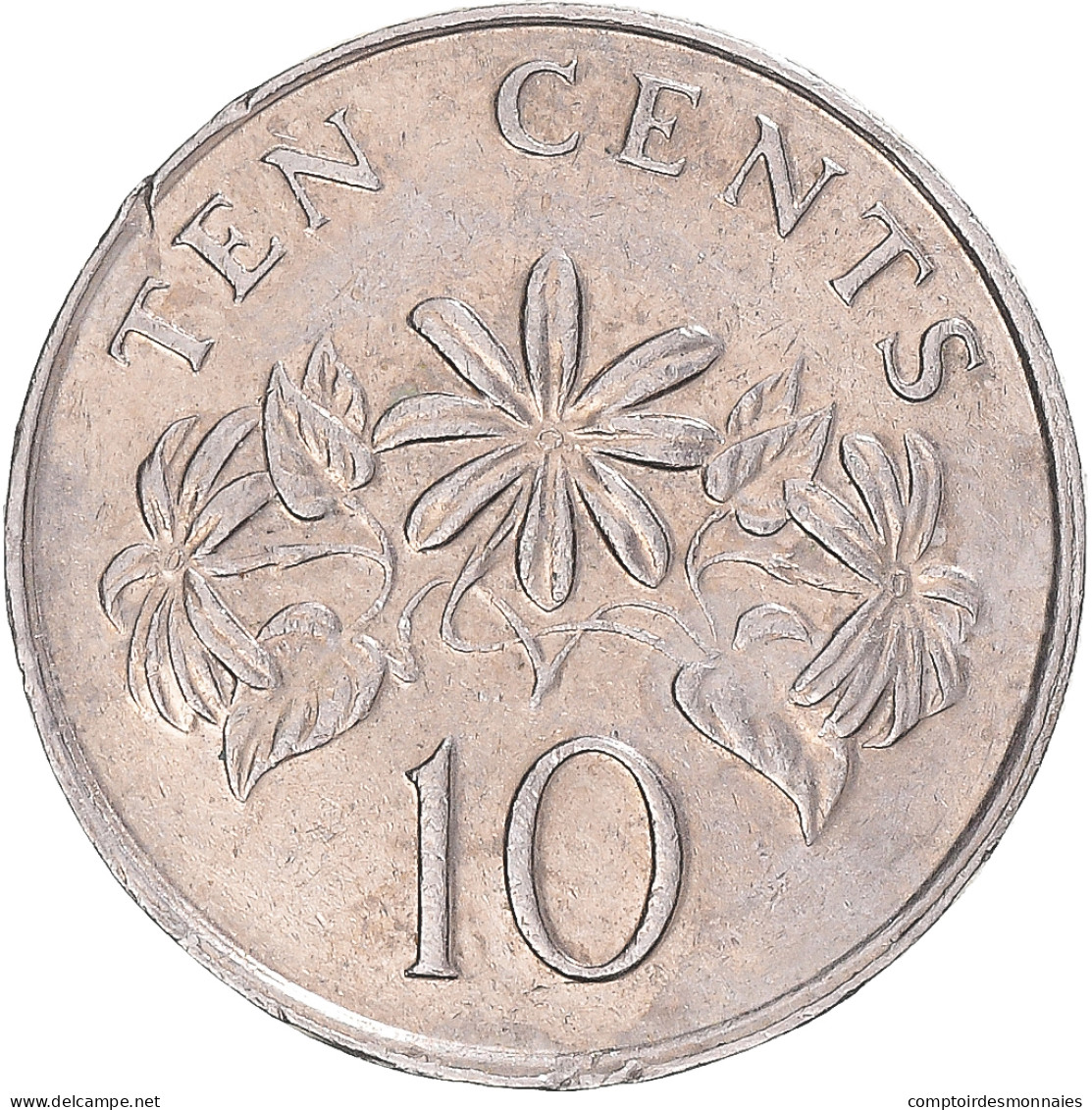 Monnaie, Singapour, 10 Cents, 1989 - Singapour