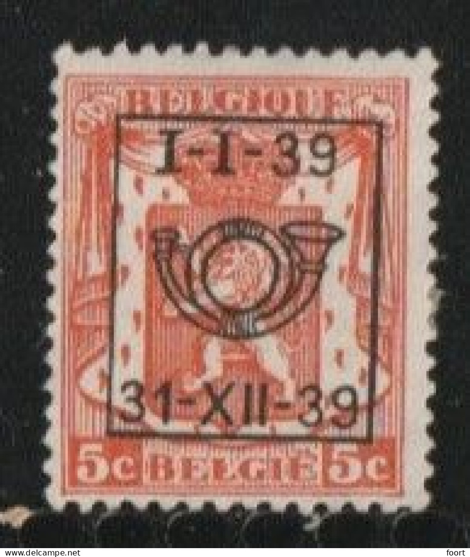 België  Nr.  420 - Sobreimpresos 1936-51 (Sello Pequeno)