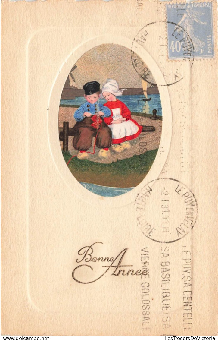 FÊTES - VŒUX - Bonne Année - Dessin D'enfants - Colorisé - Carte Postale Ancienne - Nouvel An