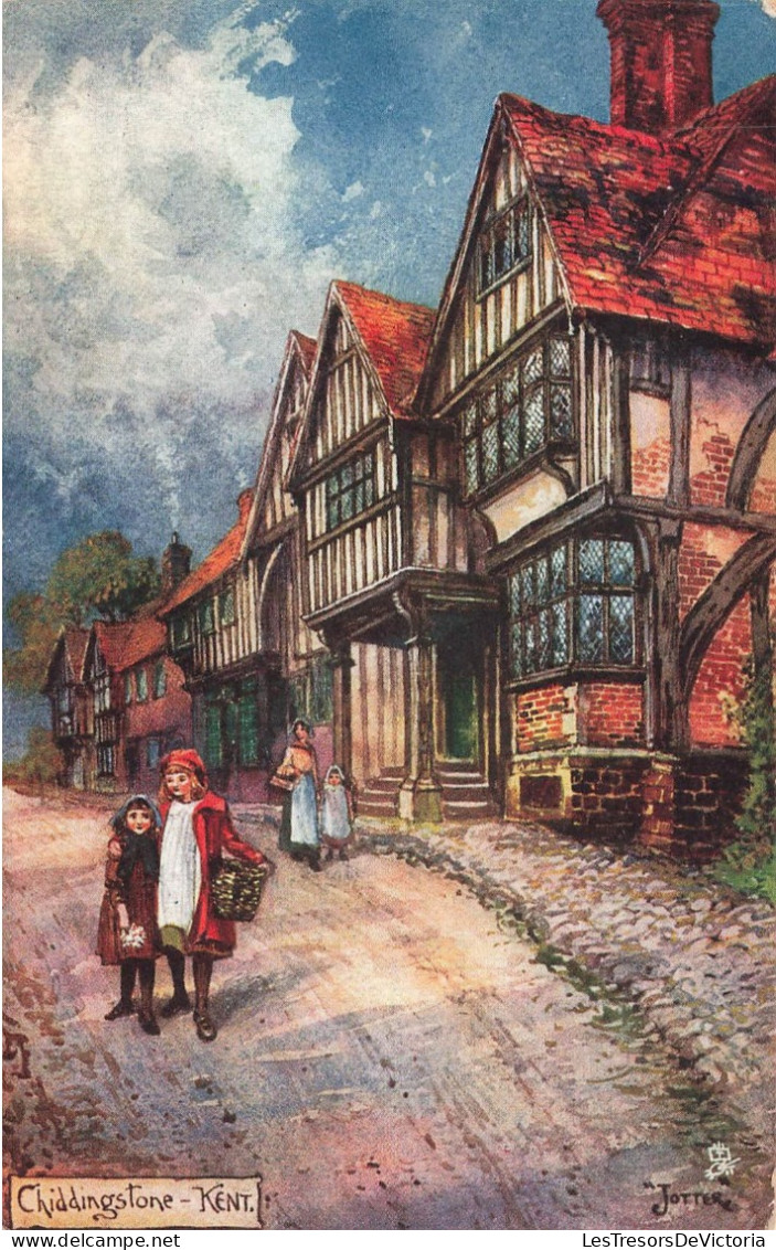 PEINTURES - TABLEAUX - Jotter - Chiddingstone - Kent - Colorisé - Carte Postale Ancienne - Paintings