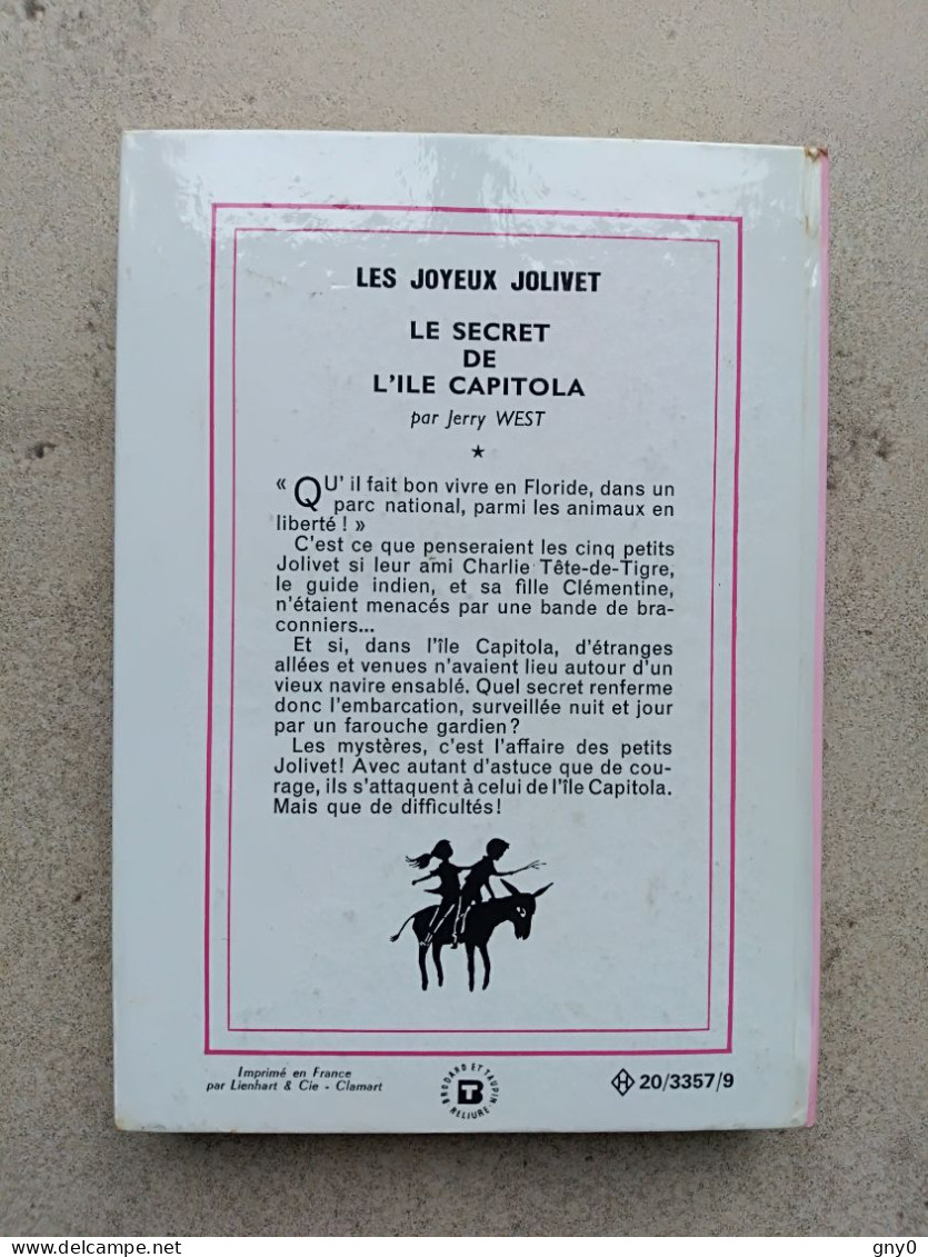 Les Joyeux Jolivet - Le Secret De L'île Capitola - Jerry West - Bibliothèque Rose