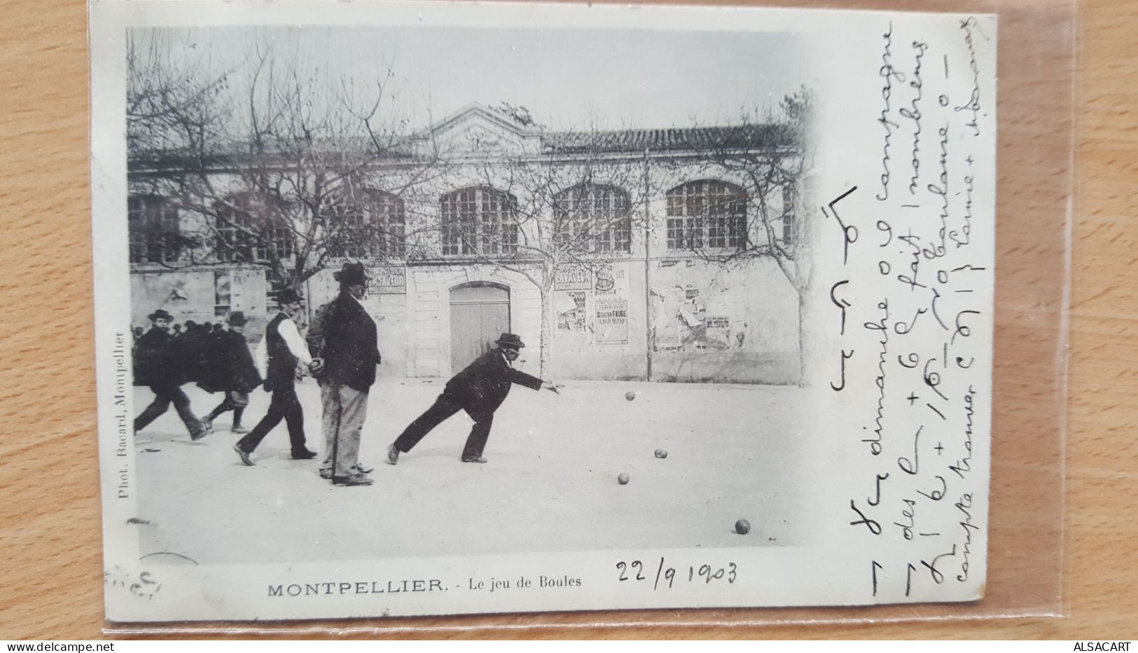 Montpellier , Le Jeu De Boules , Message Codé , Dos 1900 - Montpellier