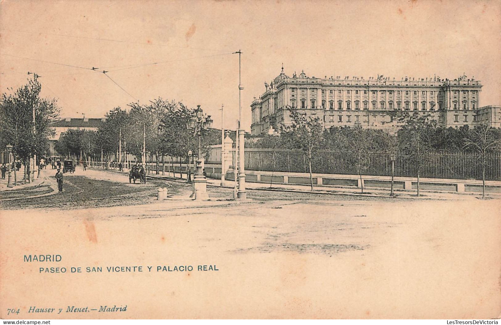 ESPAGNE - Madrid - Paseo De San Vicente Y Palacio Real - Carte Postale Ancienne - Madrid