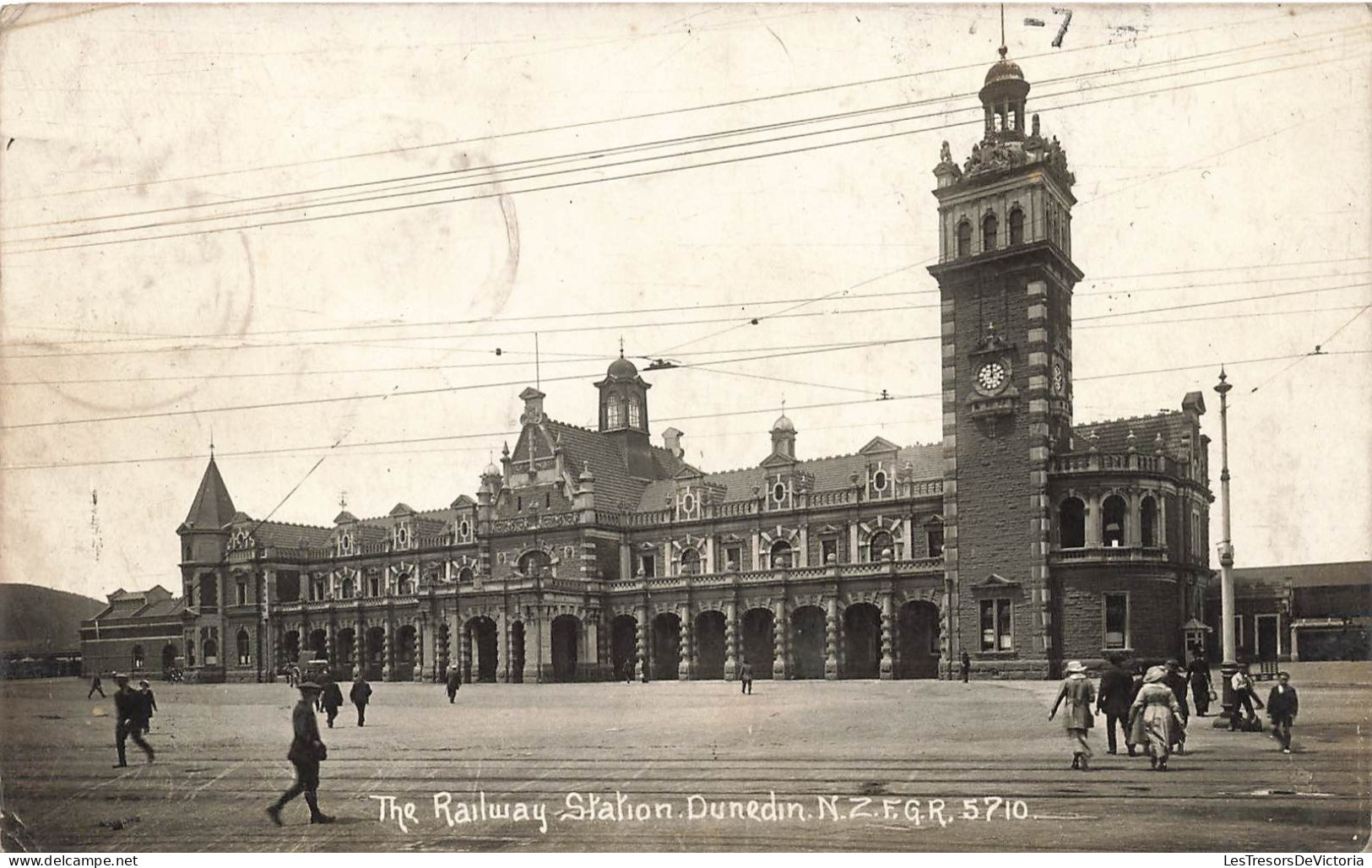 NOUVELLE-ZÉLANDE - Dunedin - The Railway Station - Carte Postale Ancienne - Nuova Zelanda