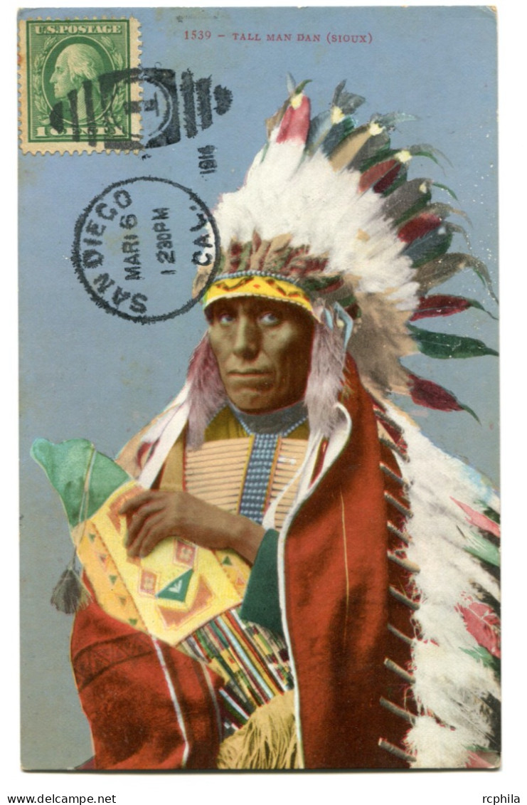 RC 26280 USA SAN DIEGO INDIEN SIOUX TALL MAN DAN CARTE POSTALE - POSTCARD - San Diego