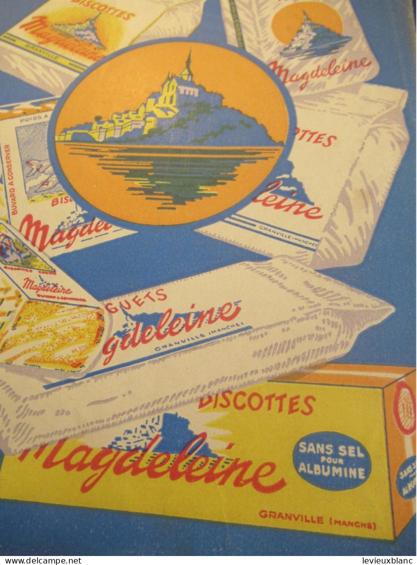 Protège-Cahier Ancien /Biscottes & Toasts MAGDELEINE/GRANVILLE Manche/Efgé Valenciennes /Vers 1950-60    CAH372 - Food