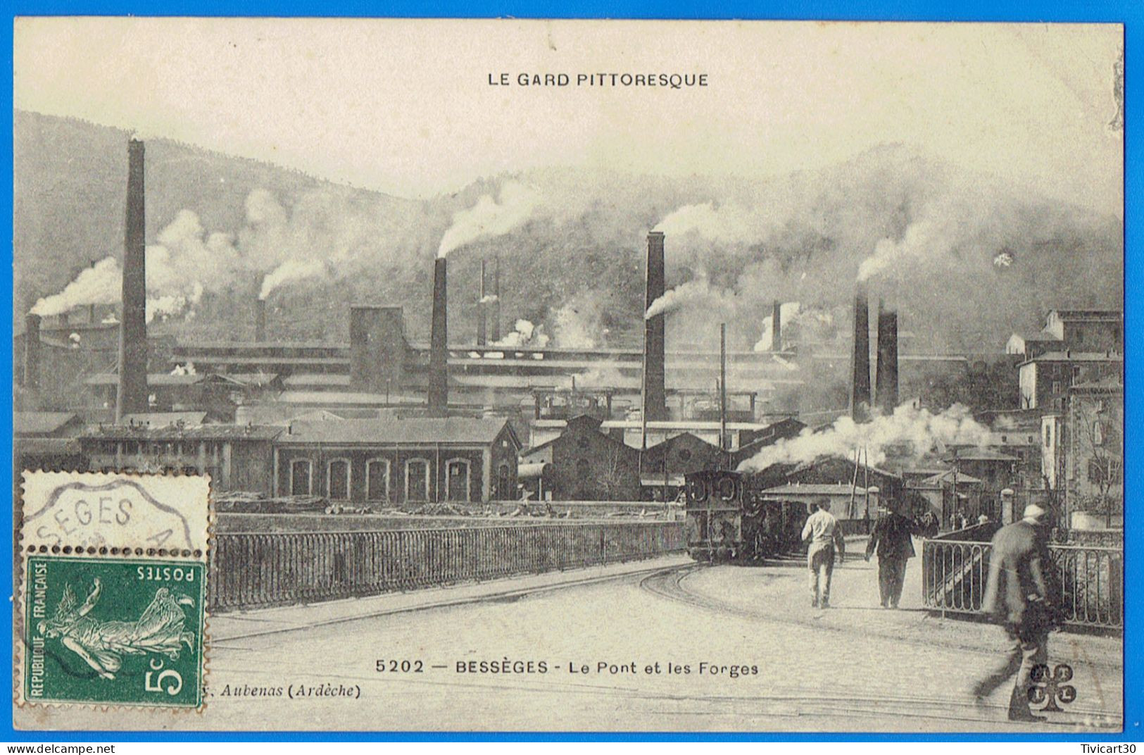 CPA GARD (30) - LE GARD PITTORESQUE - BESSEGES - LE PONT ET LES FORGES - Bessèges