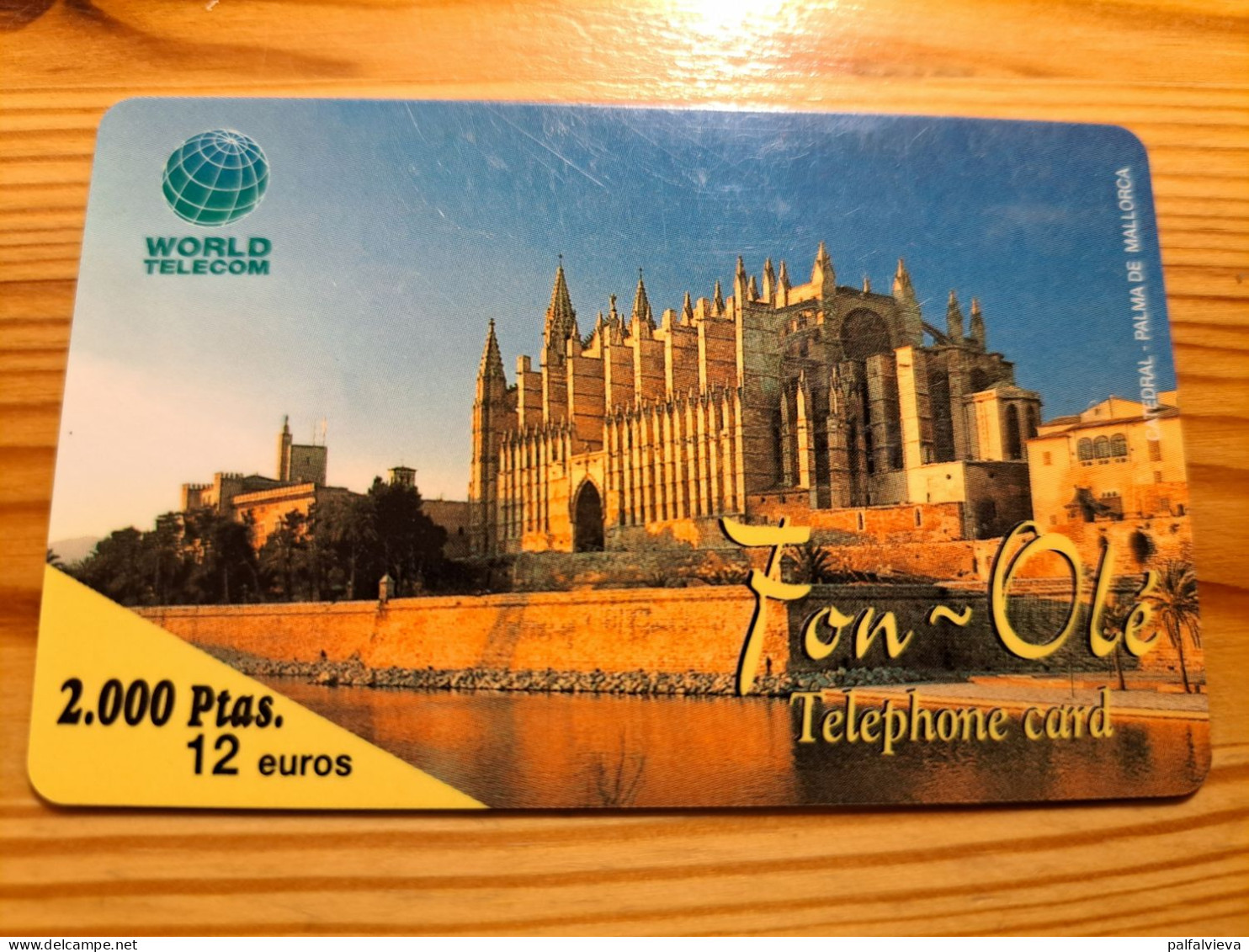 Prepaid Phonecard Spain, World Telecom, Fon Olé - Cathedral, Palma De Mallorca - Autres & Non Classés