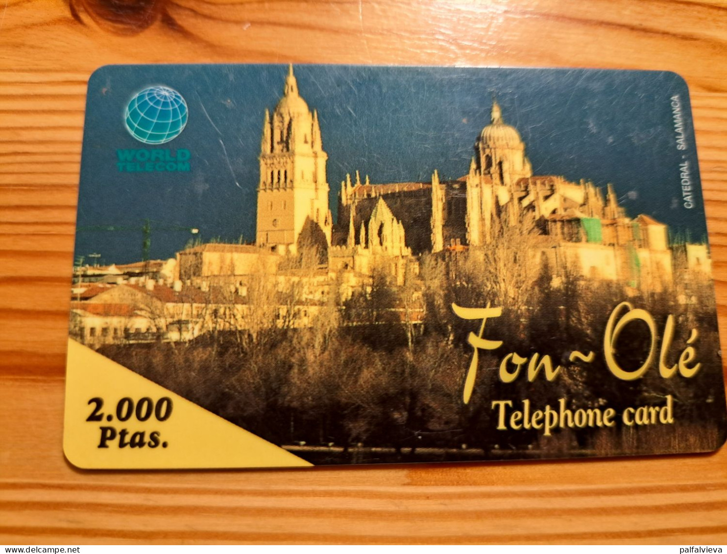 Prepaid Phonecard Spain, World Telecom, Fon Olé - Cathedral, Salamanca - Autres & Non Classés