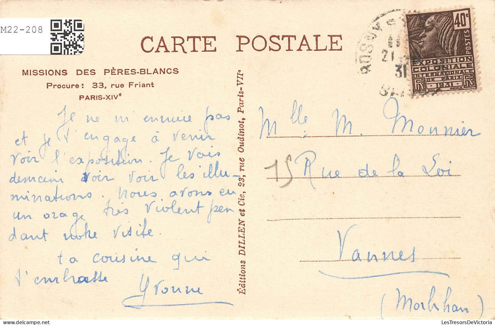 SÉNÉGAL - Mission Des Pères Blancs - Carte Postale Ancienne - Sénégal