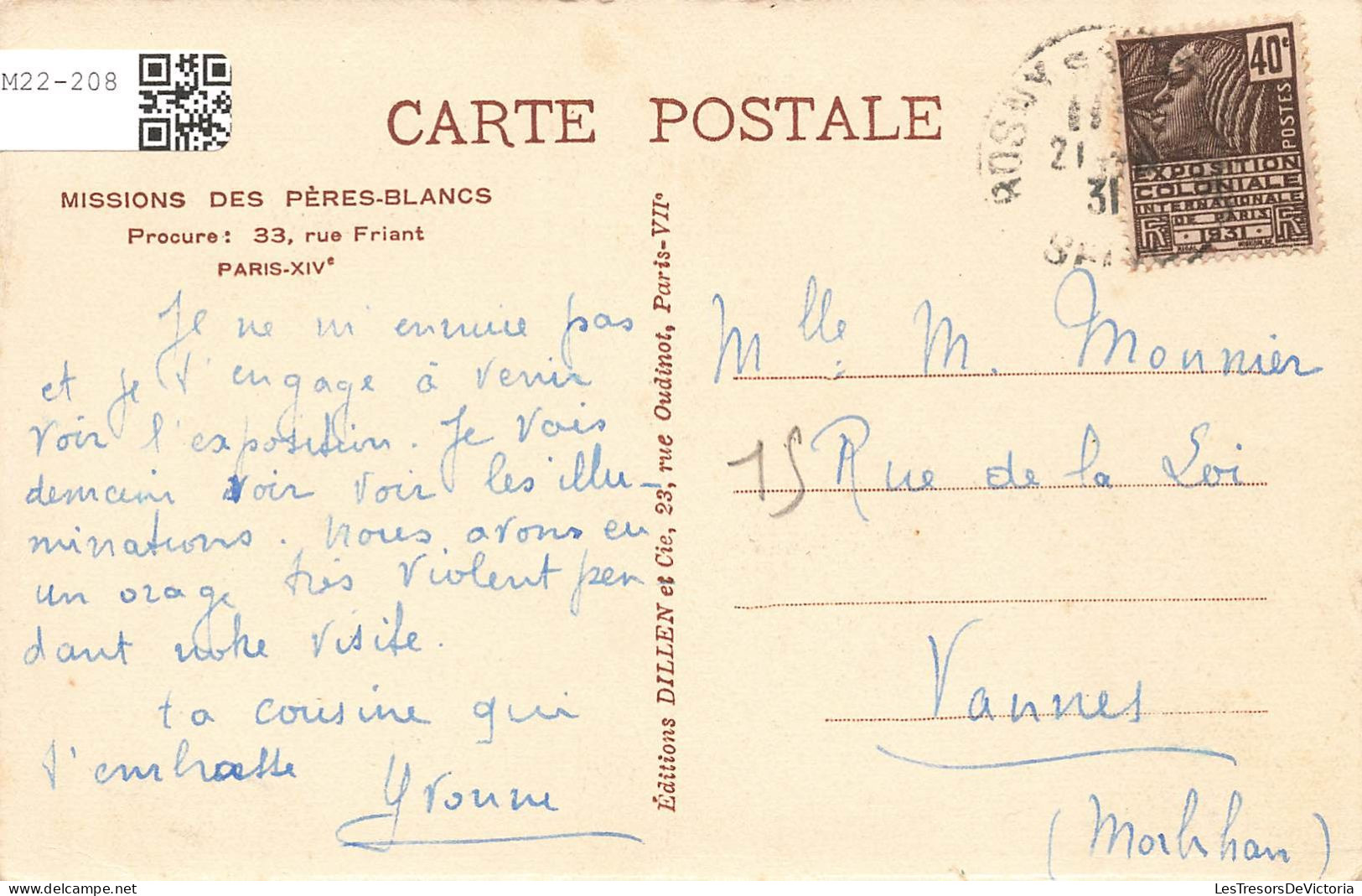 SÉNÉGAL - Mission Des Pères Blancs - Carte Postale Ancienne - Senegal