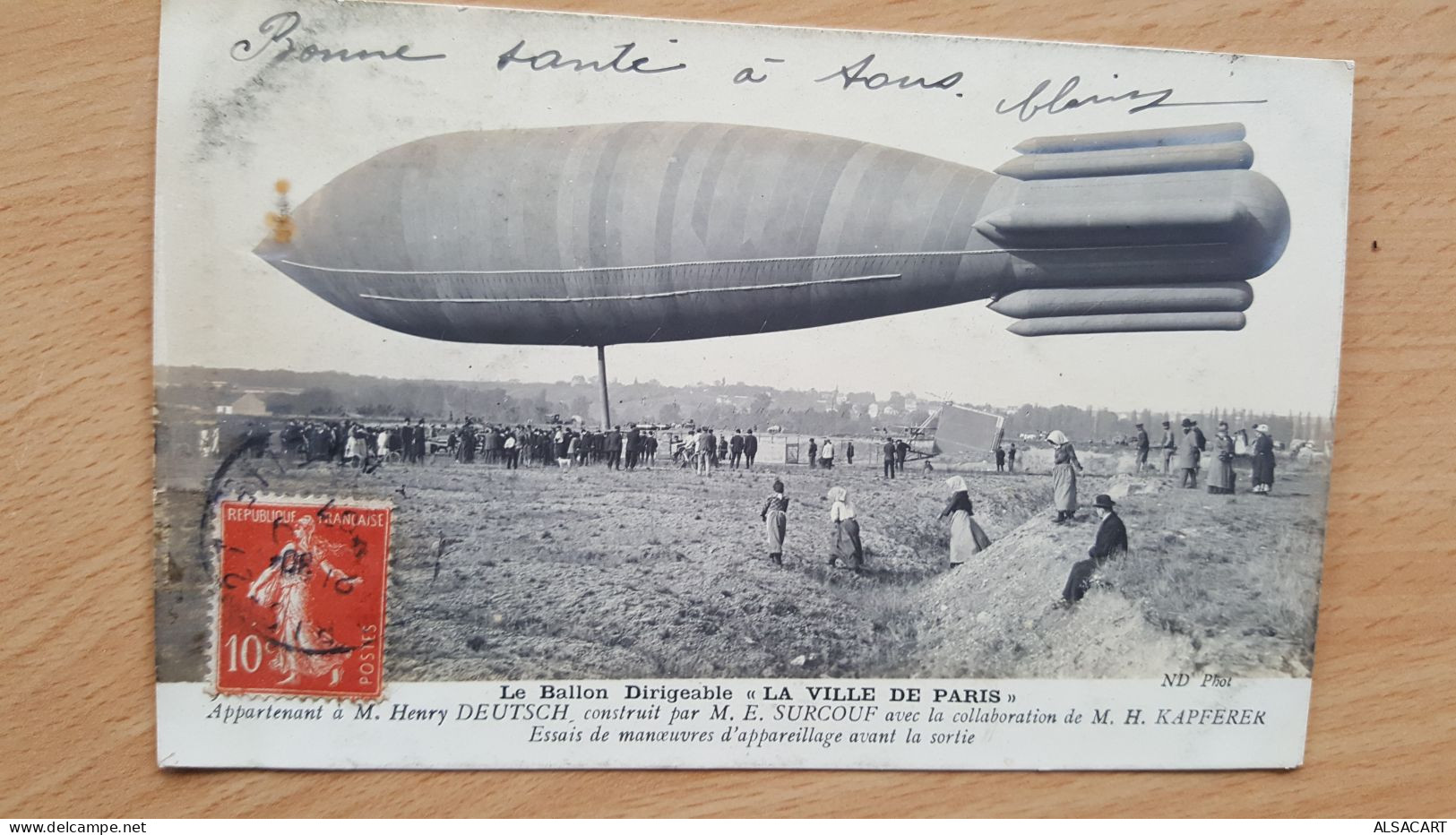 Ballon Dirigeable La Ville De Paris , Henry Deutsch - Airships