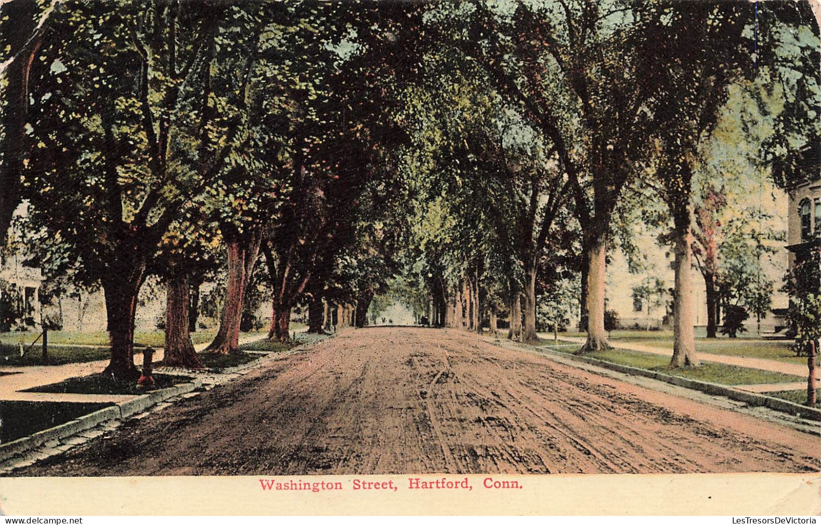 ÉTATS-UNIS - Hartford - Washington Street - Carte Postale Ancienne - Hartford