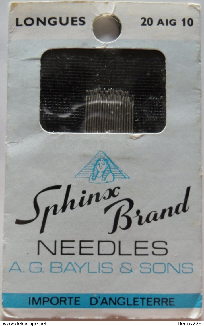 Aiguilles Sphinx Brand NEEDLES Manufacture STULEY ENGLAND - Other & Unclassified