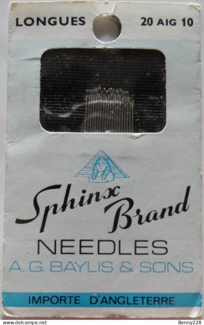 Aiguilles Sphinx Brand NEEDLES Manufacture STULEY ENGLAND - Autres & Non Classés