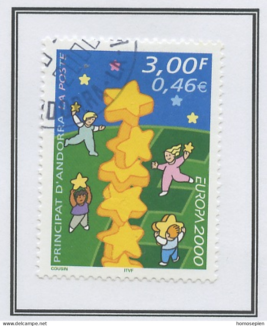 Europa CEPT 2000 Andorre Français - Andorra Y&T N°529 - Michel N°551 (o) - 0,46€ EUROPA - 2000