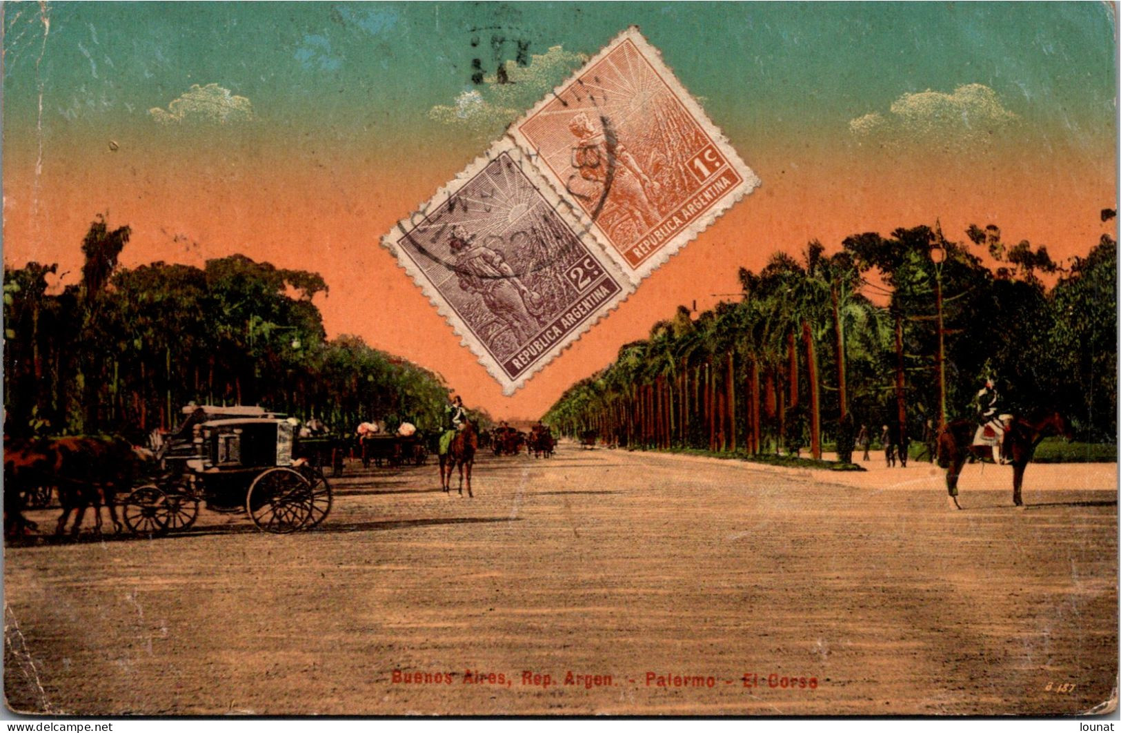 ARGENTINE - Palermo El Corse - Buenos Aires - TIMBRES (état : Côté Gauche) - Argentine