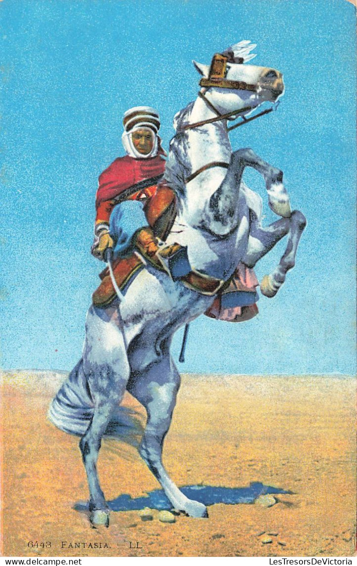 FANTAISIES - Homme Sur Un Cheval - Colorisé - Carte Postale Ancienne - Mannen