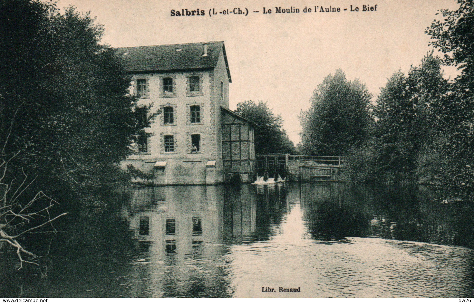 Moulins à Eau - Salbris (Loir-et-Cher) Le Moulin De L'Aulne, Le Bief - Librairie Renaud - Carte Non Circulée - Molinos De Agua