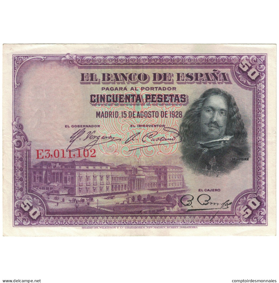 Billet, Espagne, 50 Pesetas, 1928-08-15, KM:75b, SUP - 50 Peseten