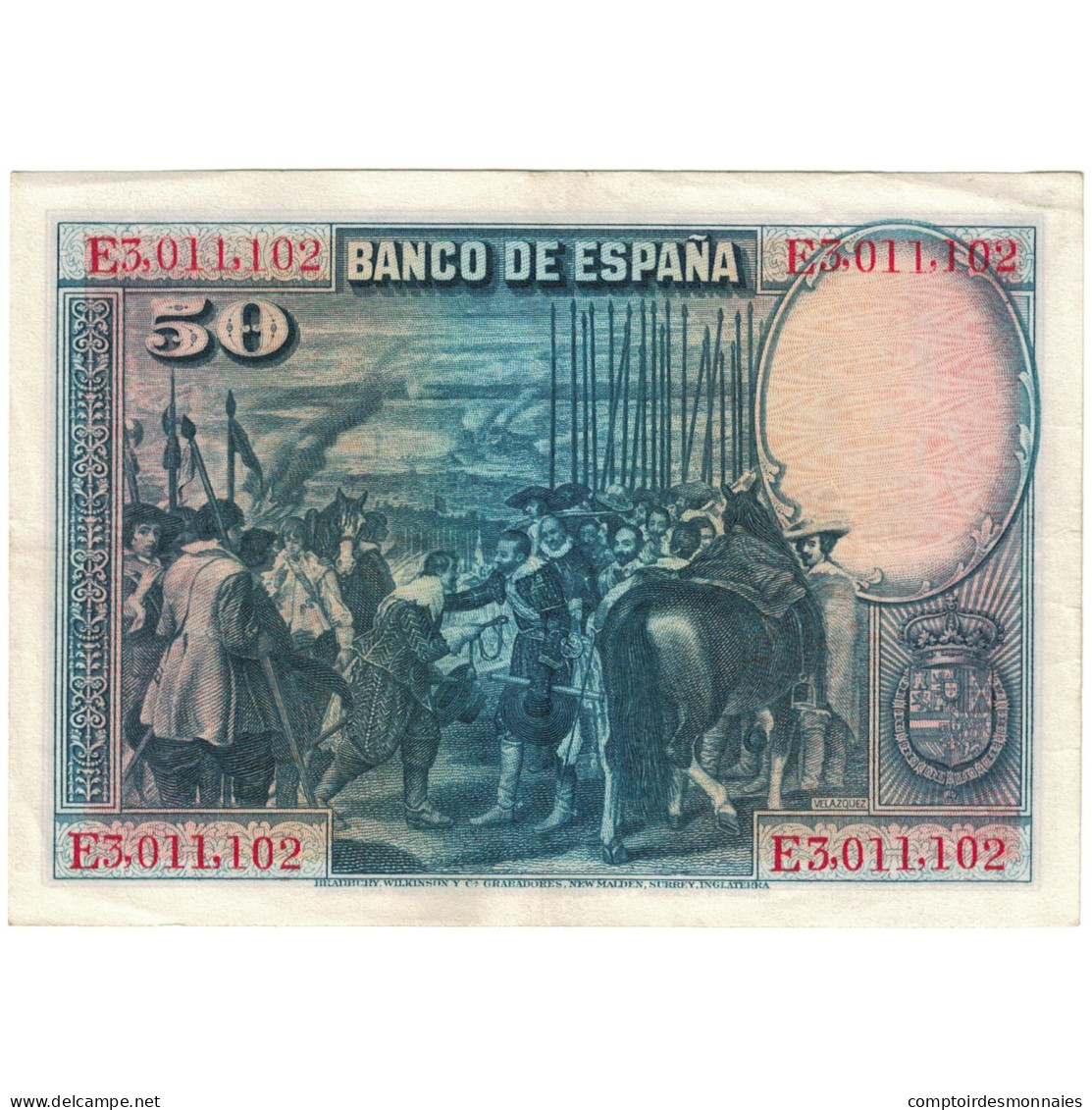Billet, Espagne, 50 Pesetas, 1928-08-15, KM:75b, SUP - 50 Pesetas