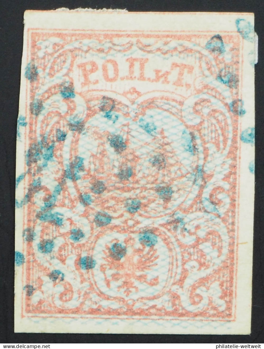 1866 Russische Post In Der Levante, 10 Pa Dampschiff Gest., MiNr. 3 II, ME 100,- - Used Stamps